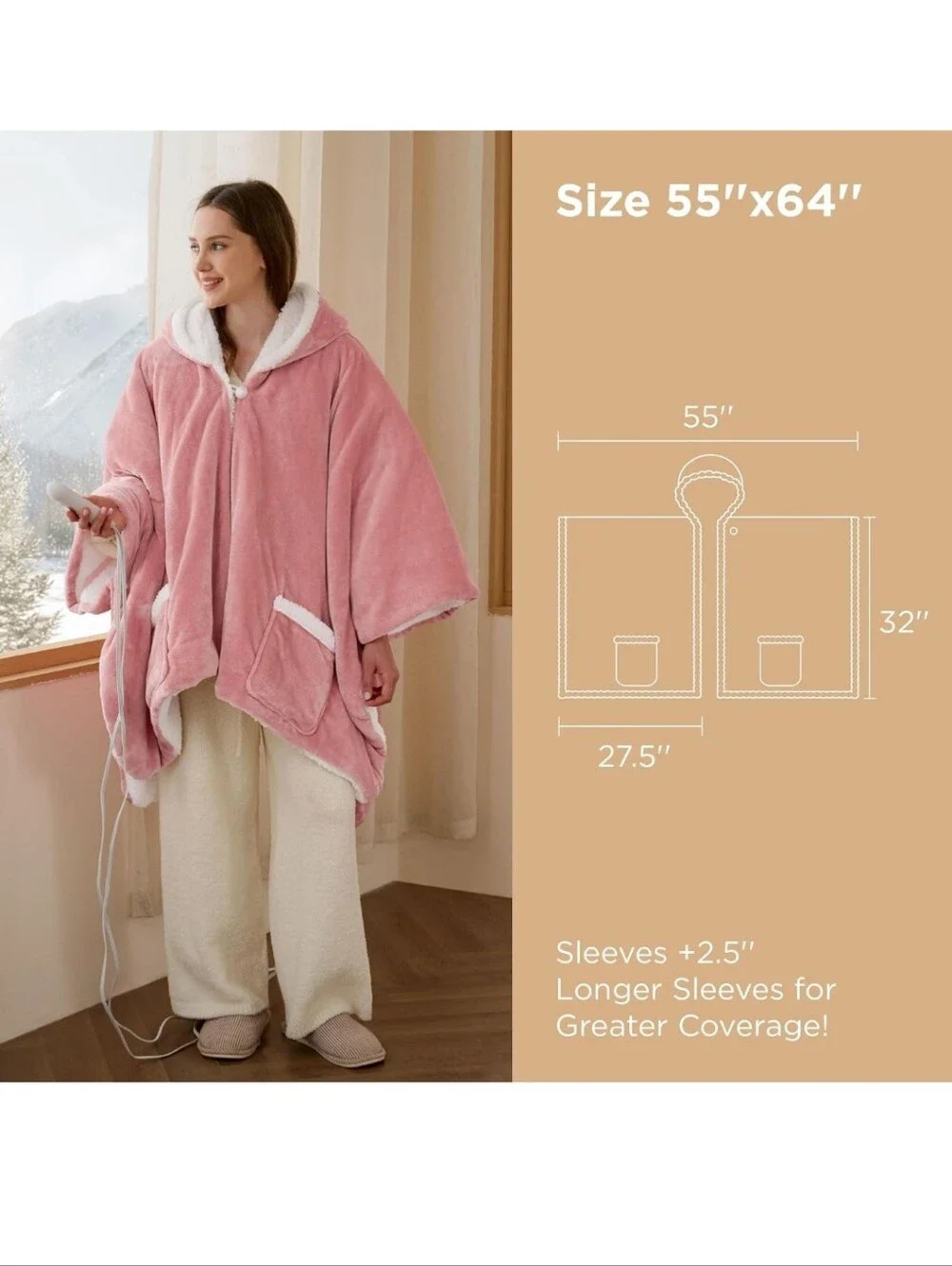 Bedsure Heated Wearable Blanket